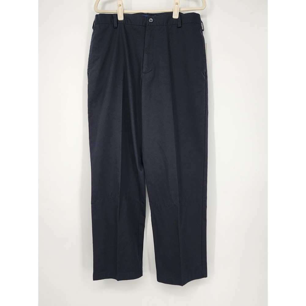 IZOD American Chino Pants Men 36W x 32L Flat Front Classic Fit Trousers NWT READ